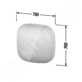Duravit Zencha - Miroir avec éclairage LED, 700x700x50 mm, blanc mat ZE7066000000000