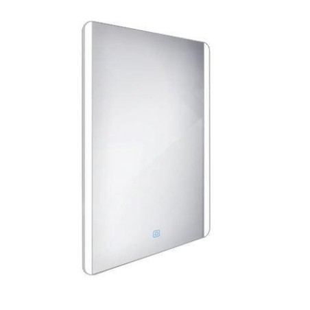 Nimco Miroirs - Miroir avec cadre éclairage LED, 600x800 mm, aluminium ZP 17002V
