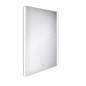 Nimco Miroirs - Miroir avec cadre éclairage LED, 600x800 mm, aluminium ZP 17002V