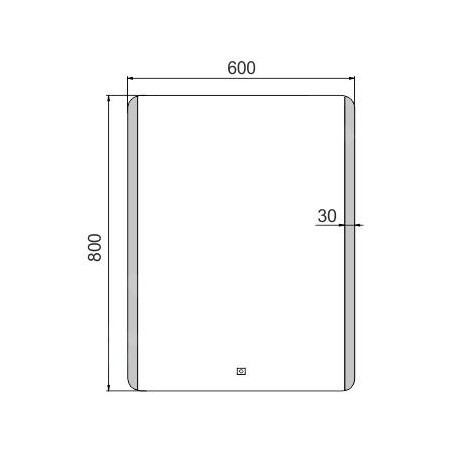 Nimco Miroirs - Miroir avec cadre éclairage LED, 600x800 mm, aluminium ZP 17002V