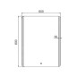 Nimco Miroirs - Miroir avec cadre éclairage LED, 600x800 mm, aluminium ZP 17002V