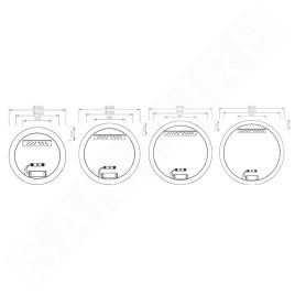 Ravak Luna - Miroir avec rétro-éclairage LED, diamètre 500 mm X000001577
