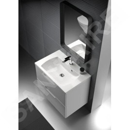 Ravak Strip - Miroir avec éclairage LED, 906x706 mm, noir X000001572