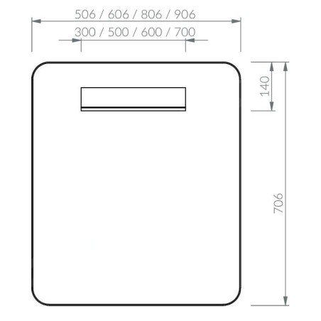 Ravak Strip - Miroir avec éclairage LED, 806x706 mm, blanc X000001567