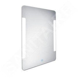 Nimco Miroirs - Miroir avec cadre éclairage LED, 600x800 mm, aluminium ZP 18002V