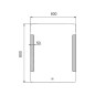 Nimco Miroirs - Miroir avec cadre éclairage LED, 600x800 mm, aluminium ZP 18002V Nimco Miroirs - Miroir avec cadre éclairage LED, 600x800 mm, aluminium ZP 18002V
