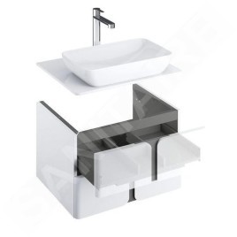 Ravak Balance - Plaque d'évier 800x465x16 mm, blanc brillant X000001371