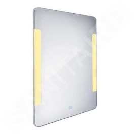 Nimco Miroirs - Miroir avec cadre éclairage LED, 600x800 mm, aluminium ZP 18002V