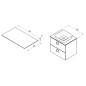 Ravak Comfort - Plaque d'évier 800x460x16 mm, blanc brillant X000001380