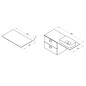 Ravak Comfort - Plaque d'évier 1200x460x16 mm, blanc brillant X000001381 Ravak Comfort - Plaque d'évier 1200x460x16 mm, blanc brillant X000001381