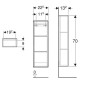 Geberit iCon - Armoire latérale 23x70x13 cm, ouverte, lave 502.320.JK.1