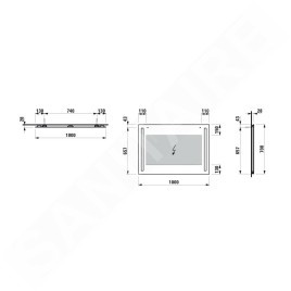 Laufen Lani - Miroir avec éclairage LED, 100x70 cm H4038551121441