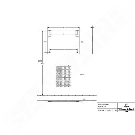 Villeroy & Boch More to See - Miroir 55x75 cm A3105500