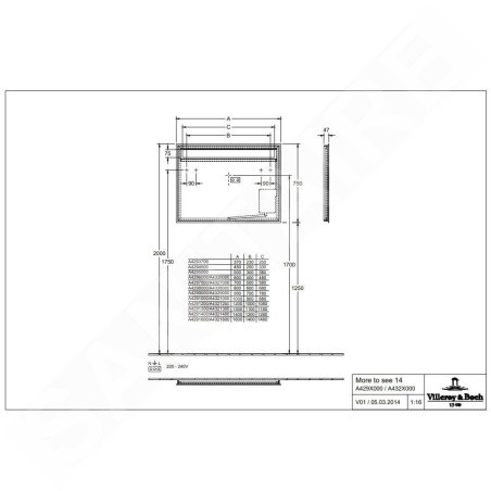 Villeroy & Boch More To See 14 - Miroir avec éclairage LED, 37x75 cm A4293700