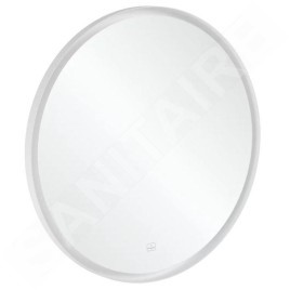 Villeroy & Boch Subway 3.0 - Miroir avec cadre et éclairage LED, diamètre 91 cm, capteur tactile A4649100