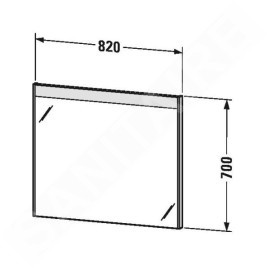 Duravit Brioso - Miroir avec éclairage LED 700x820x45 mm, blanc brillant BR7002022220000