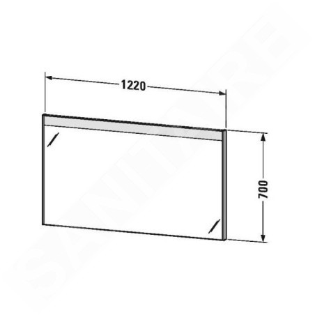 Duravit Brioso - Miroir avec éclairage LED 700x1220x45 mm, blanc brillant BR7004022220000