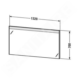 Duravit Brioso - Miroir avec éclairage LED 700x1290x45 mm, blanc brillant BR7005022220000