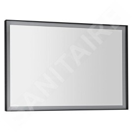 Sapho Sort LED - Mirroir avec éclairage LED, 1000x700 mm, noir mat ST100