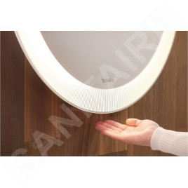 Duravit Happy D.2 Plus - Miroir, diamètre 700 mm, avec un éclairage LED HP7480S00000000