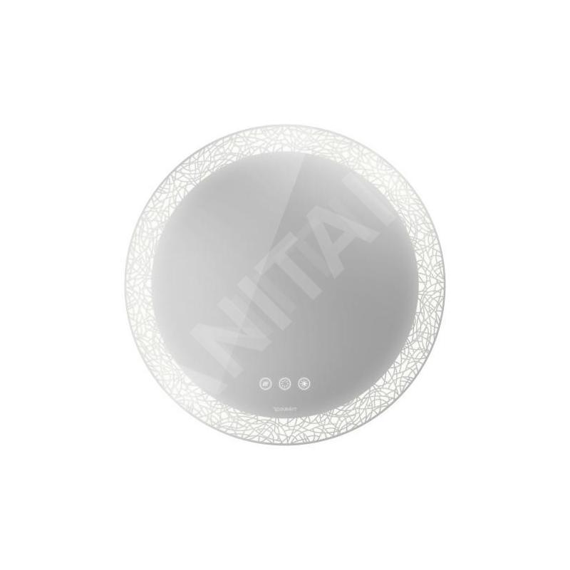 Duravit Happy D.2 Plus - Miroir, diamètre 700 mm, avec éclairage et chauffage LED HP7485G00000000