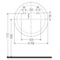 Duravit Happy D.2 Plus - Miroir, diamètre 700 mm, avec éclairage et chauffage LED HP7485G00000000