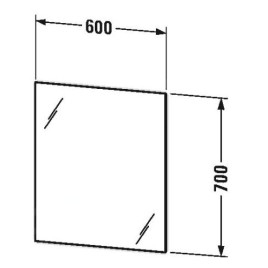Duravit Miroirs - Miroir 700x600 mm, avec un éclairage LED LM7805000000000