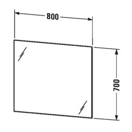 Duravit Miroirs - Miroir 800x700 mm, avec un éclairage LED LM7806000000000