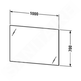 Duravit Miroirs - Miroir 1000x700 mm, avec un éclairage LED LM7807000000000