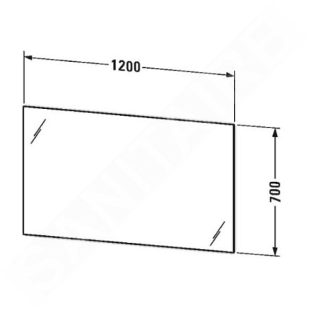 Duravit Miroirs - Miroir 1200x700 mm, avec un éclairage LED LM7808000000000