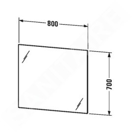 Duravit Miroirs - Miroir 800x700 mm, avec éclairage LED et chauffage LM7826D00000000