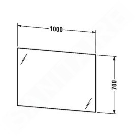 Duravit Miroirs - Miroir 1000x700 mm, avec éclairage et chauffage LED LM7827D00000000