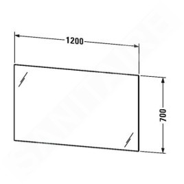 Duravit Miroirs - Miroir 1200x700 mm, avec éclairage LED et chauffage LM7828D00000000