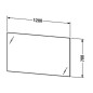 Duravit Miroirs - Miroir 1200x700 mm, avec éclairage LED et chauffage LM7828D00000000