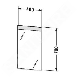 Duravit Miroirs - Miroir 700x400 mm, avec un éclairage LED LM7834000000000