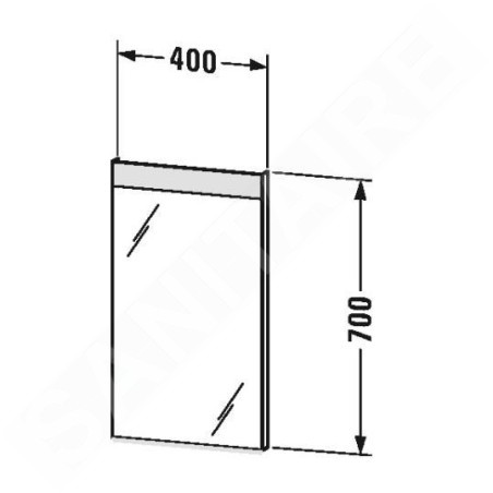 Duravit Miroirs - Miroir 700x400 mm, avec un éclairage LED LM7834000000000