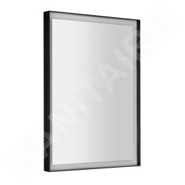 Sapho Sort LED - Mirroir avec éclairage LED, 470x700 mm, noir mat ST047