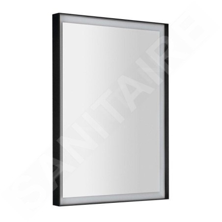 Sapho Sort LED - Mirroir avec éclairage LED, 470x700 mm, noir mat ST047