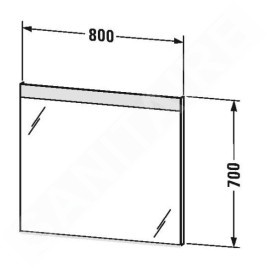 Duravit Miroirs - Miroir 800x700 mm, avec un éclairage LED LM7836000000000