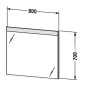 Duravit Miroirs - Miroir 800x700 mm, avec un éclairage LED LM7836000000000
