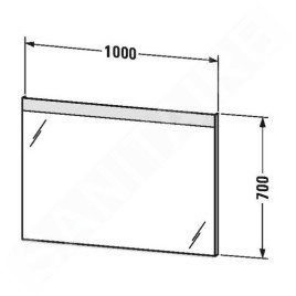 Duravit Miroirs - Miroir 1000x700 mm, avec un éclairage LED LM7837000000000
