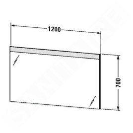 Duravit Miroirs - Miroir 1200x700 mm, avec un éclairage LED LM7838000000000