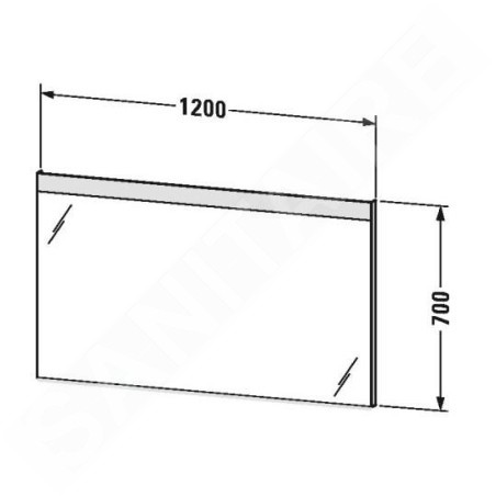 Duravit Miroirs - Miroir 1200x700 mm, avec un éclairage LED LM7838000000000
