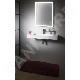 Sapho Sort LED - Mirroir avec éclairage LED, 470x700 mm, noir mat ST047