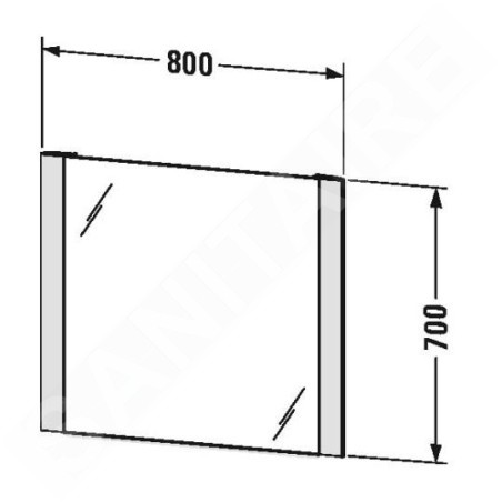 Duravit Miroirs - Miroir 800x700 mm, avec un éclairage LED LM7866000000000