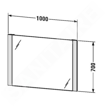 Duravit Miroirs - Miroir 1000x700 mm, avec un éclairage LED LM7867000000000