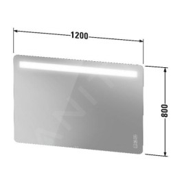 Duravit Luv - Miroir 1200x800 mm, avec éclairage LED et chauffage LU9659000000000