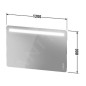 Duravit Luv - Miroir 1200x800 mm, avec éclairage LED et chauffage LU9659000000000