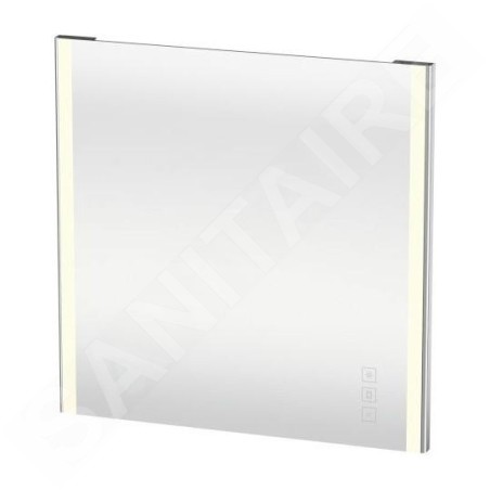 Duravit XSquare - Miroir 800x800 mm, avec éclairage LED et chauffage XS7012000000000