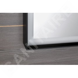 Sapho Sort LED - Mirroir avec éclairage LED, 470x700 mm, noir mat ST047